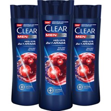 Clear Men Kepeğe Karşı Etkili Şampuan Hızlı Stil 2'si 1 Arada Kolay Şekil Alan Saçlar 350 ml x3