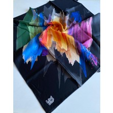 Levidor Lêvi D'or Tivil Ipek Eşarp 4238 Siyah Karışık Desen