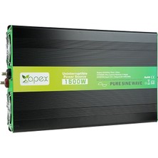 Apex NPS1500-24 Apex 1500W Şarjlı Tam Snüs Inverter 24V