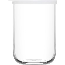 Lav Duo Cam Saklama Kabı 2'li Büyük Boy 1000 ml Beyaz Plastik Kapaklı