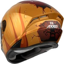 Axxis Draken S Pumpkin C3 Matt Yellow Kapalı Motosiklet Kaskı + Siyah Yedek Vizör - Xxl