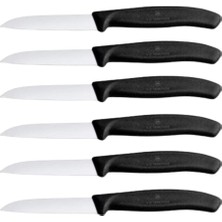 Victorinox 6.7403 Swissmade Siyah 6'lı Set Düz Soyma Bıçağı