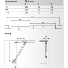 Hafele Runa Gazlı Piston Amortisör 80N