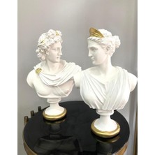 Afrodit ve Apollon Ikili Heykel Takım Büst