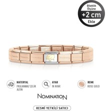 Nomination Italy Composable  Klasik Iki Yıldızlı Kalp Paslanmaz Çelik Bileklik Rose
