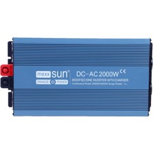 Mexxsun 12 V Volt 2000 W Watt Modifiye Sinus Akü Şarjlı Inverter 220 Volt Çevirici Invertör