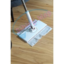 Sihirli Mop Islak Mendil ve Tüm Bezlerle Uyumlu Sıkıştırmalı Kıskaçlı Mop 25cm Orta Boy