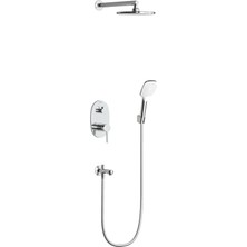 Teska Tenedos İki Yönlü Duş Seti - Krom