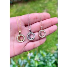 Defne Silver C Harfi Planet Kolye