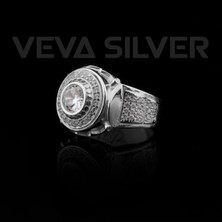 Vevasilver Tamamen Gümüş 925 Ayar Erkek Yüzük