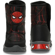 Spıderman Leroy Siyah Cırtlı Kürklü Erkek Çocuk Kar Botu