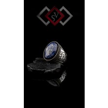 Vevasilver Lapis Lazuli Taşı 925 Ayar Gümüş Erkek Yüzük
