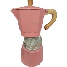 Grossberg Coffee 3 Cups 150 ml Moka Pot. Alüminyum Pembe