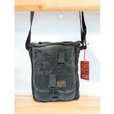Old Cotton Cargo Vintage Salaş Kaliteli  Taşlanmış Kumaş Okul Gezi Postacı Çantası 27 cm x 33 cm