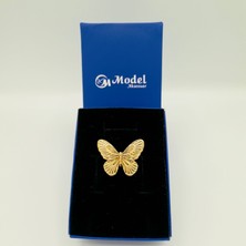 Kelebek Motifli Detaylı Tasarım Küçük Broş