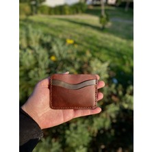 SF Collection Frisco Çift Renkli Deri Kartlık- Gerçek Deri El Yapımı MiniMAl Kartlık- Para Bölmeli