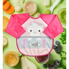 Bambino Kids Bebek Kedicik Kollu Mama Önlüğü 6-18 Ay