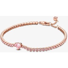 Hector Co Jewellery Işıltılı Kalp Tenis Bilezik