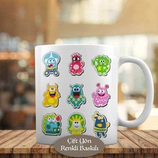 Asilmeydan Küçük Mikrop Karakterler Kupa Bardak Hediyelik-1284-3368