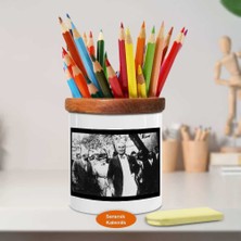 Asilmeydan Güzel Adam Mustafa Kemal Atatürk Ahşap Seramik Kalemlik -105)