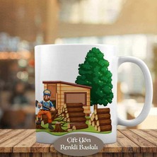 Asilmeydan Ağaç Budayan Çalışkan Adam Kupa Bardak Hediyelik-24845