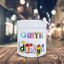 Asilmeydan CMYK Graphic Design Baskılı Küllük Seramik Kül Tablası-09811