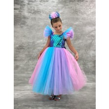 Little Pumpkin Pul Desenli Deniz Kızı Doğumgünü Elbise