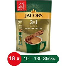 Jacobs 3 Ü 1 Arada Gold Yumuşak Lezzet Hazır Kahve – 10 Lu Paket x 18 Adet