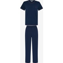 Penti Burgundy Lacivert Pantolon Pijama Takımı