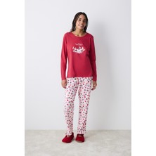 Penti Happy&merry Kırmızı Pantolon Pijama Takımı