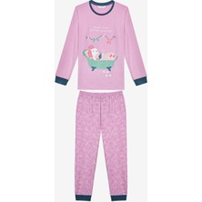 Penti Kız Çocuk Relax Time Termal Lila Pijama Takımı