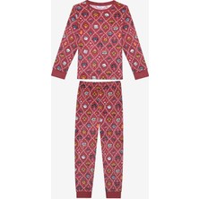 Penti Uzun Kollu Kız Çocuk Uzun Kollu Woofmas Kırmızı Pijama Takımı