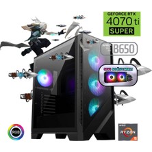 Güneysu Ryzen 5 7600X 16GB Ddr5 1tb SSD Rtx 4070 Ti Super B650 240MM SIVI SOĞUTMA Oyun Bilgisayarı