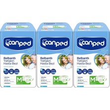 Canped Hasta Bezi Yetişkin Bel Bantlı Polietilen Medium-M Orta Boy 27 Adet (3pk*9)