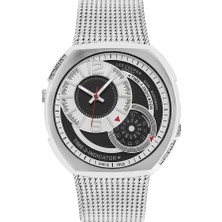 Lee Cooper London Gümüş Çelik Hasır Kordonlu Erkek Kol Saati Su Geçirmez