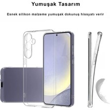 CepStok Samsung Galaxy S24 Fe Kılıf Şeffaf Kamera Korumalı Esnek Yumuşak Silikon