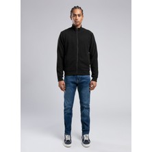 Lee Cooper Dreon Erkek Dik Yaka Fermuarlı Sweatshirt Siyah