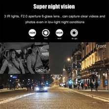 Success1 4 Inç Dokunmatik Ekranlı Araba Dvr 1080P Dash Kamera Ön Iç Kamera Gece Görüş Döngü Kaydı G-Sensörü (A) (Yurt Dışından)