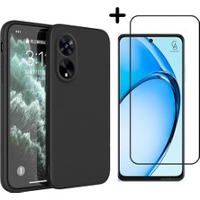 Oppo A60 ile Uyumlu Kılıf Soft Yumuşak Telefon Kılıfı ve Temperli Cam Ekran Koruyucu