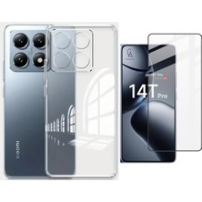 Xiaomi Mi 14T Pro ile Uyumlu Telefon Kılıfı ve 5d Tam Kaplayan Cam Ekran Koruyucu