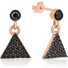 Cey jewelry Gümüş Üçgen Bayan Küpe