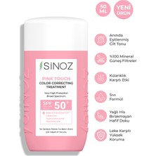 Sinoz Pink Touch Anında Ton Eşitleyici Pembe Yüz Bakım Kremi Spf50 - Mineral Güneş Filtresi 50ml