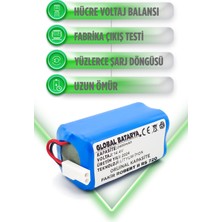 Global Batarya Fakir Robert Iı Rs 720 Uyumlu Akıllı Robot Süpürge Bataryası 14.4V 2400MAH Pil (Orijinal Kapasite)