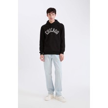 DeFacto Regular Fit Kapüşonlu Baskılı Sweatshirt E3208AX24WN