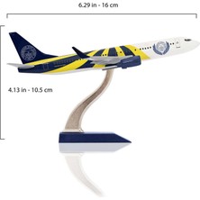 Zekupp Boeing 737-800 1/250 Ölçek Fenerbahçe Lisanslı Sarı Lacivert Tasarım Metal Maket Uçak  (UCK0200)