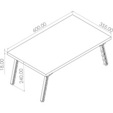 E-Moka Pratik Notebook Sehpası