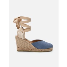 Suelle Indigo Mavi  Kadın Dolgu Topuklu Espadril