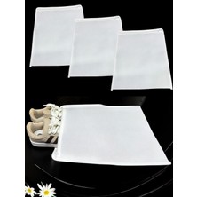 Balkan Room 3 Adet Beyaz Ayakkabı Saklama Çantası Seyahat Hurcu Çok Amaçlı Fermuarlı Dolap Çekmece Valiz Düzenleyici