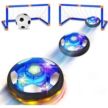 Learning Fun Çift Kaleli Hover Ball Havada Kayan Futbol Topu Ev Içi Futbol Topu Işıklı Pilli