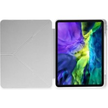 TEKNETSTORE Samsung Galaxy Tab S9 Fe 10.9'' Uyumlu Kalem Bölmeli Uyku Modlu Arkası Silikon Kapak Kılıf